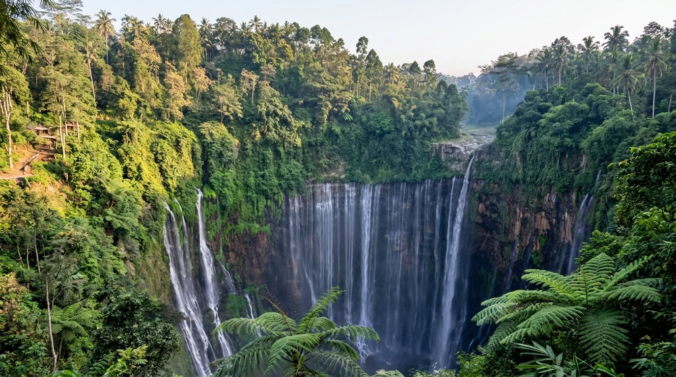 Tumpak Sewu Waterfall is breathtaking—seriously, it’s one of Indonesia’s natural showstoppers